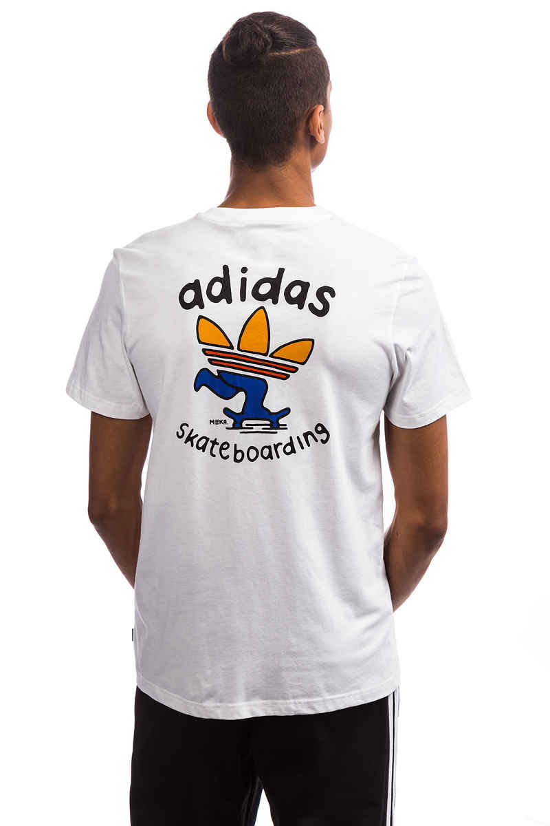adidas Pushing Tre T-Shirt (white collegiate orange tactile)