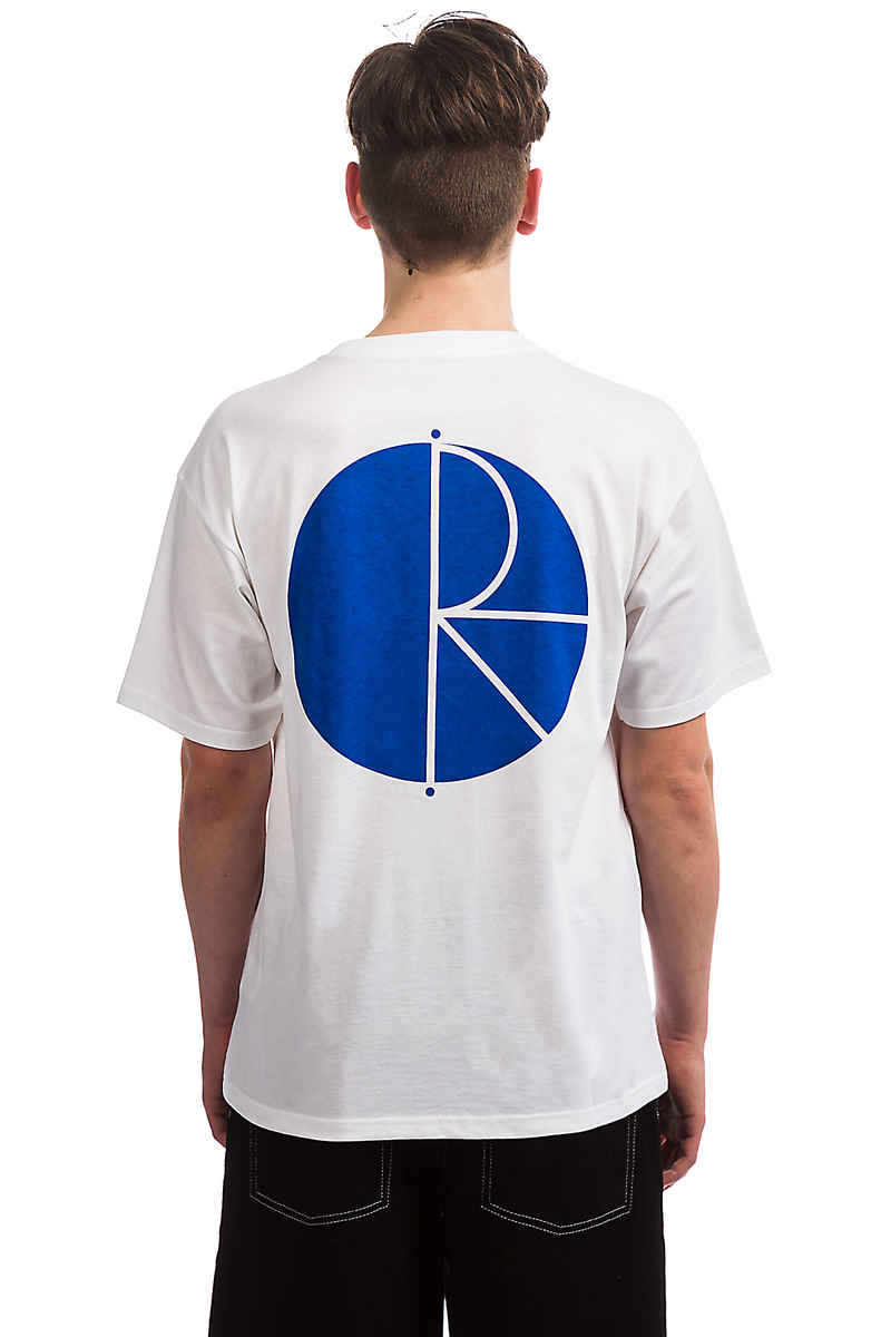 Polar Skateboards Fill Logo Camiseta (white blue)