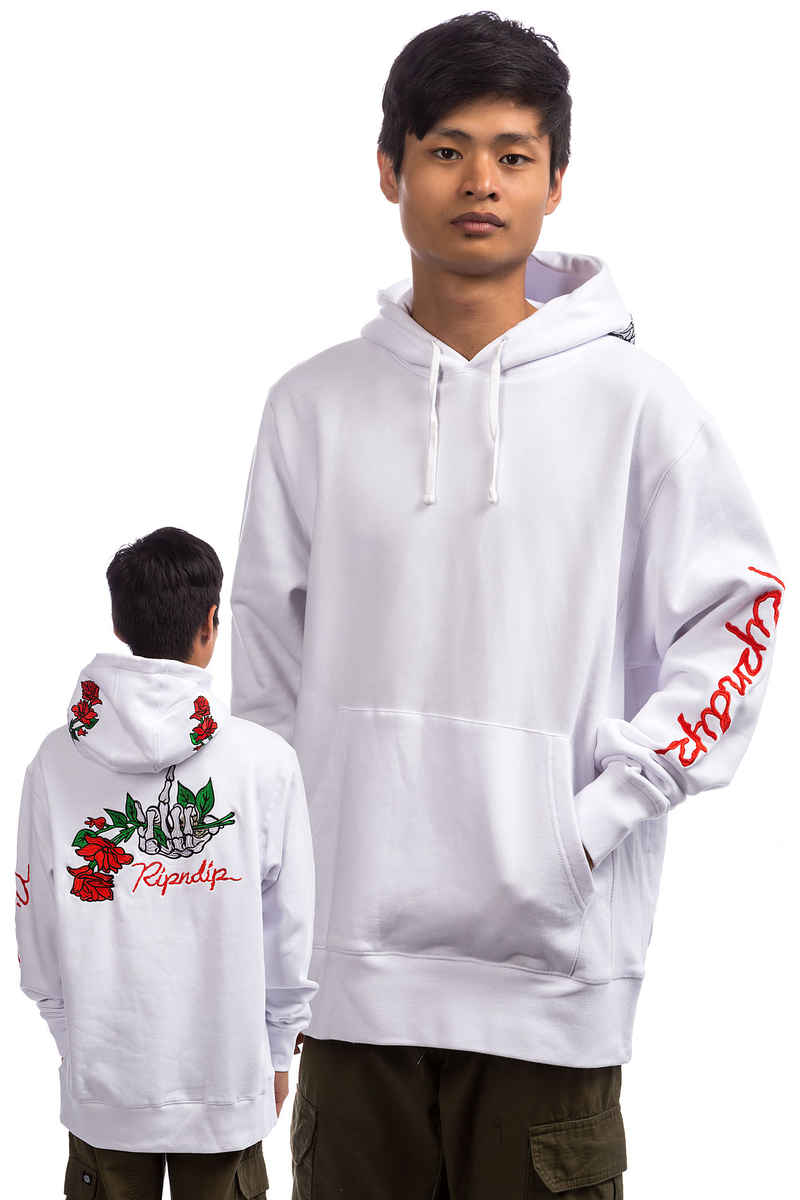 RIPNDIP Dead Rose Hoodie (white)