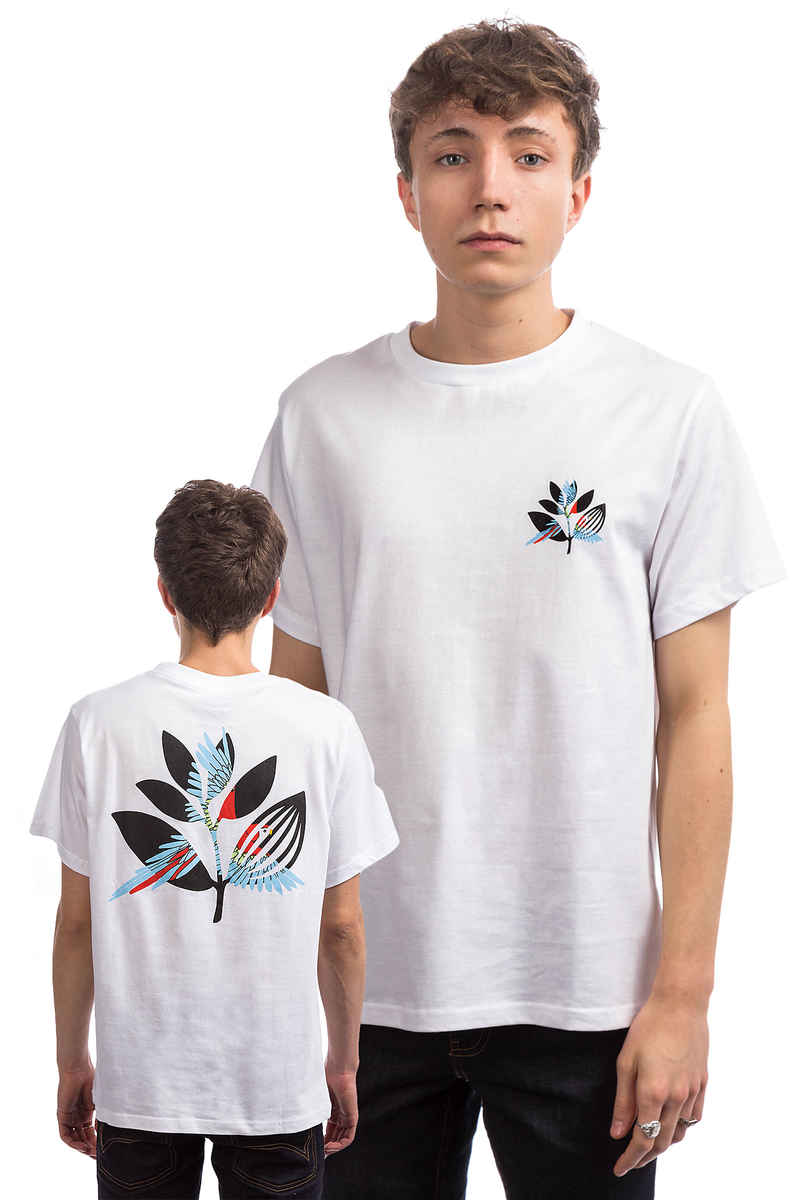 Magenta Parrot Camiseta (white)