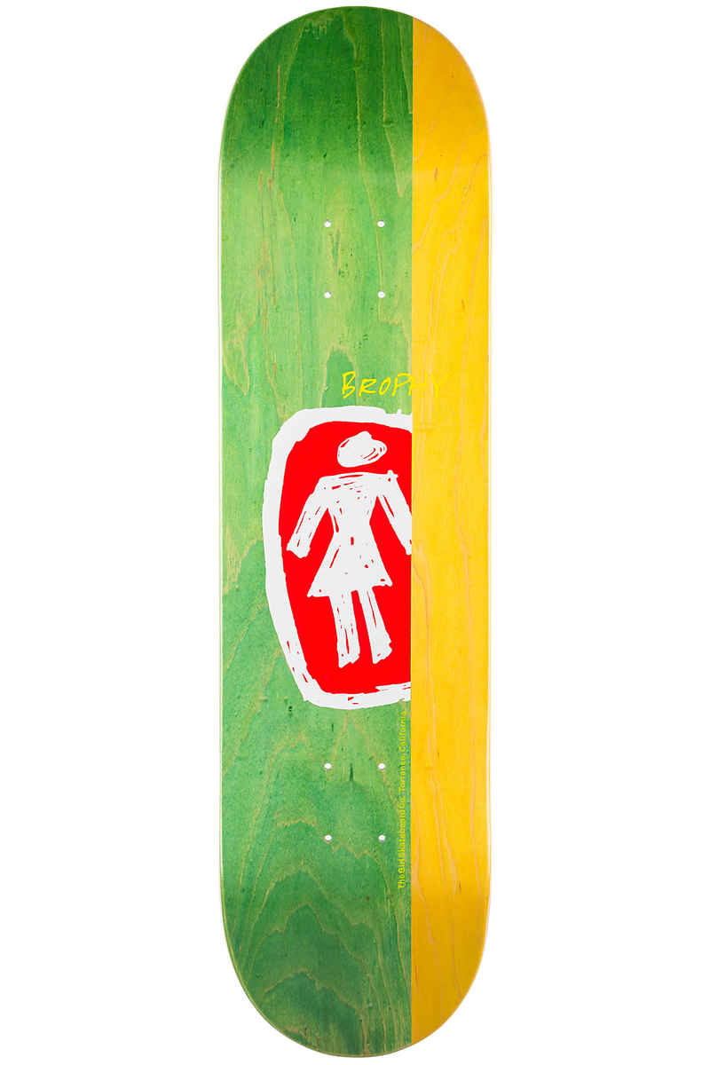 Girl Brophy Sketchy OG 8.25" Deck (green yellow)