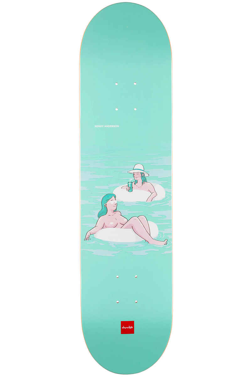 Chocolate Anderson Sunbathers 8.125" Deck (turquoise)