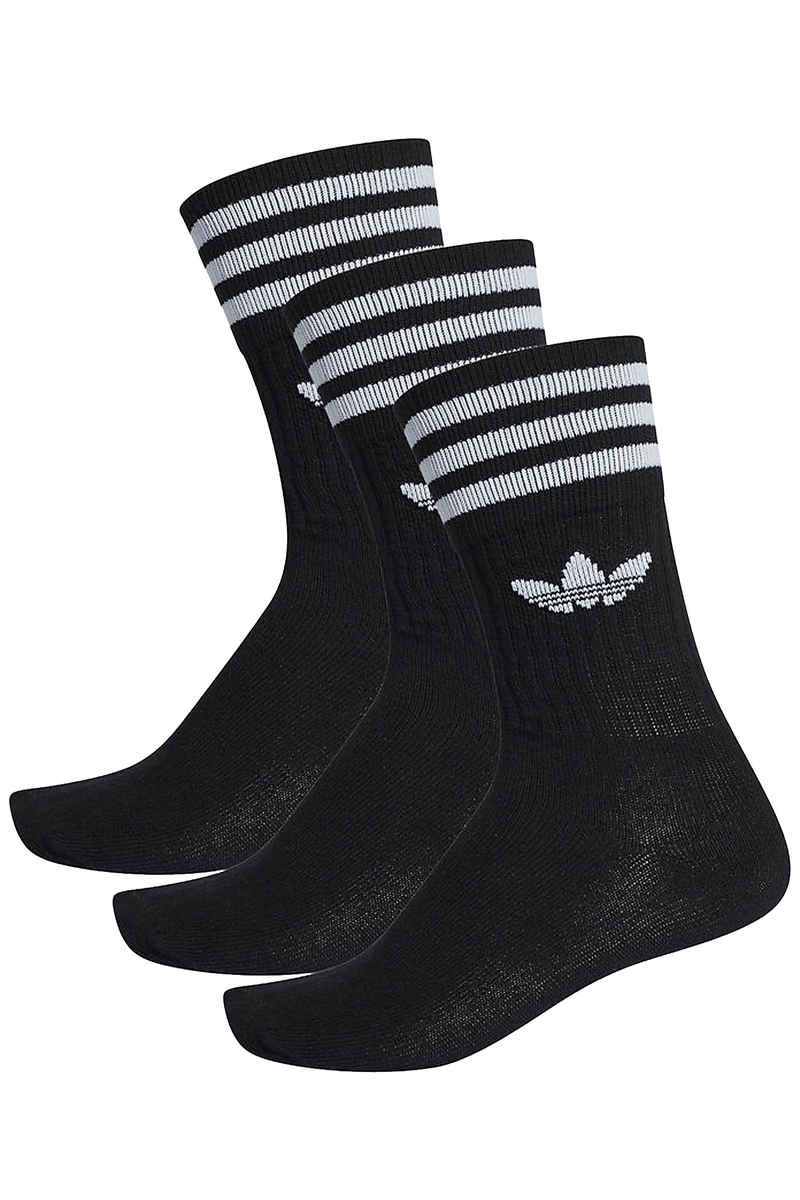 adidas Skateboarding Solid Socken EU 39-42 (black white) 3er Pack