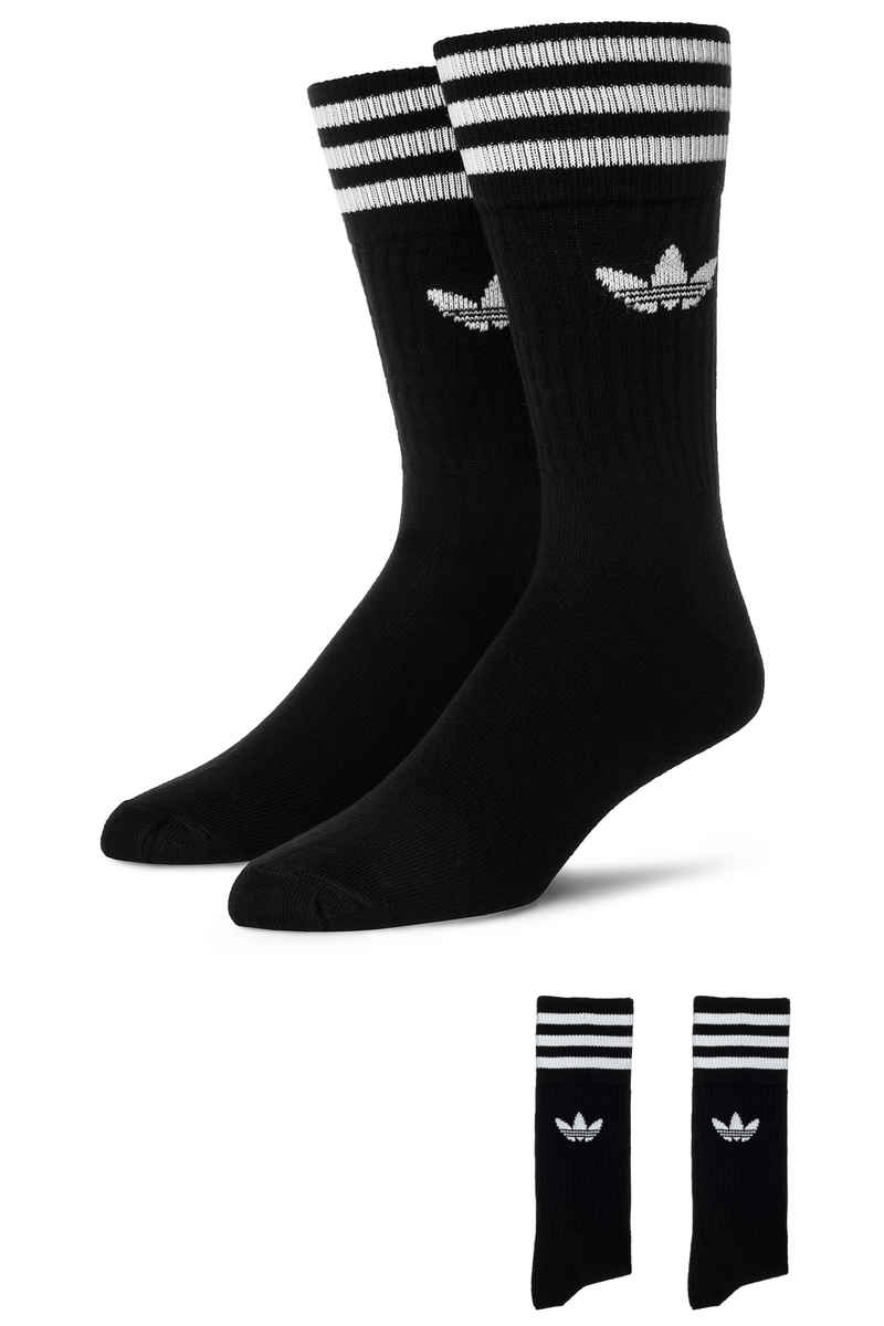adidas Skateboarding Solid Sokken EU 43-46 (black white) 3 Pack
