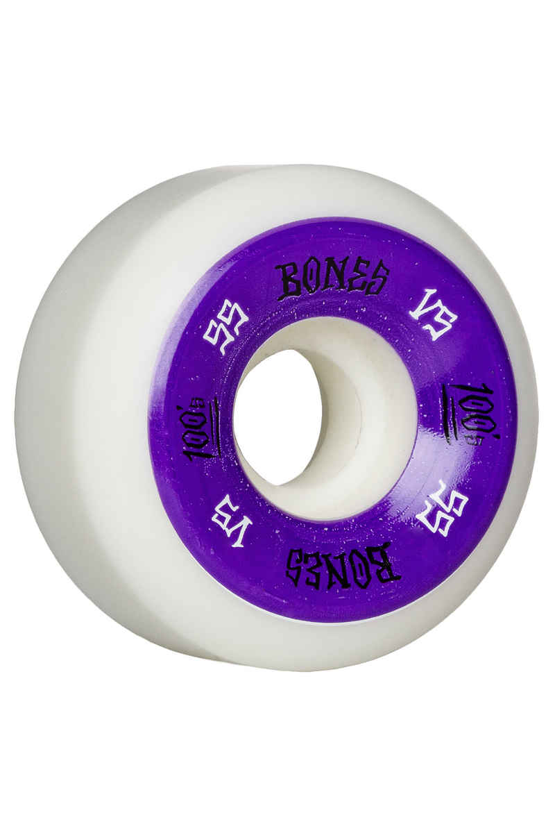 Bones 100's-OG #1 V5 Rollen (white purple) 55mm 100A 4er Pack