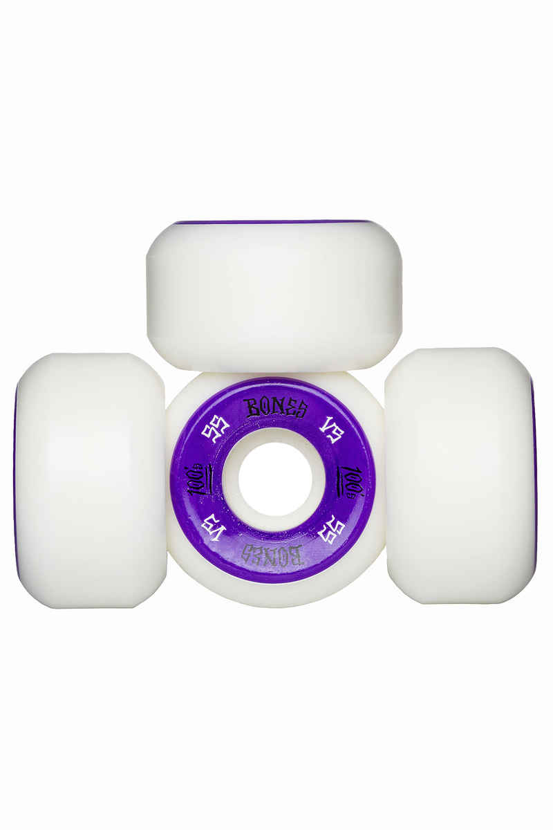 Bones 100's-OG #1 V5 Rollen (white purple) 55mm 100A 4er Pack