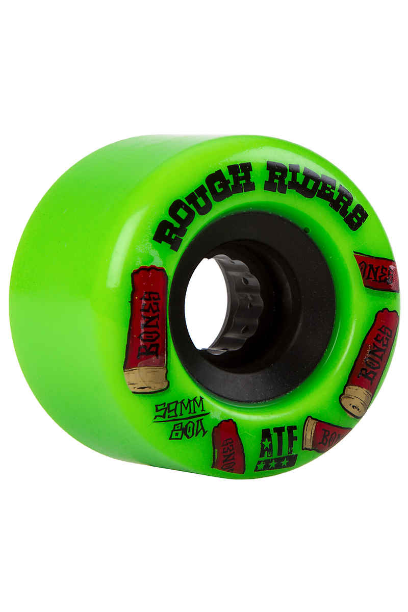 Bones ATFormula Rough Riders Shotgun Wheels (green) 59mm 4 Pack 80A