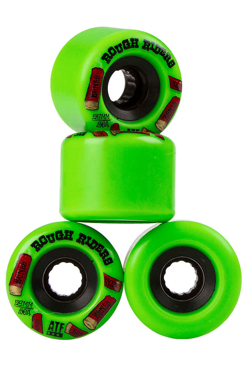 Bones ATFormula Rough Riders Shotgun Wheels (green) 59mm 4 Pack 80A