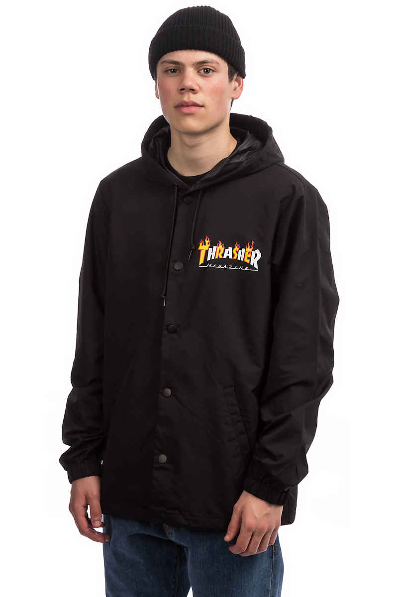 Thrasher Flame Mag Coach Veste (black)