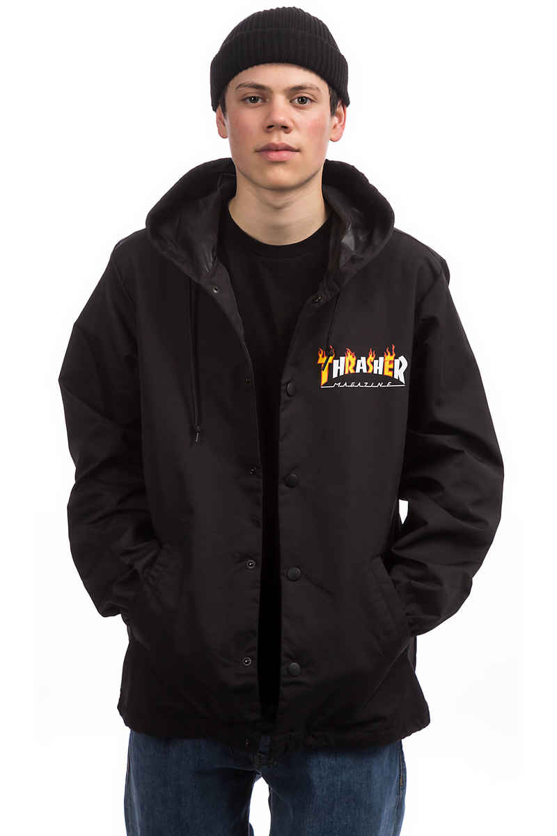 Thrasher Flame Mag Coach Veste (black)