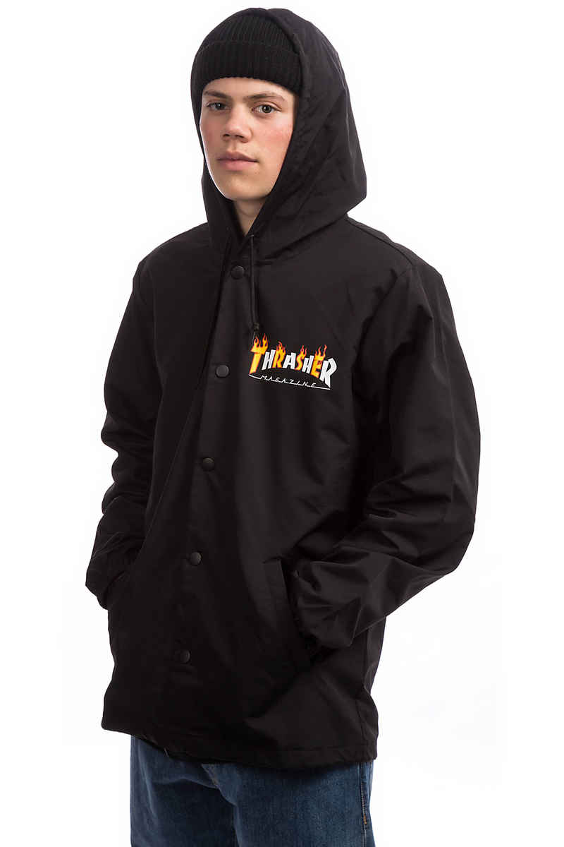 Thrasher Flame Mag Coach Veste (black)
