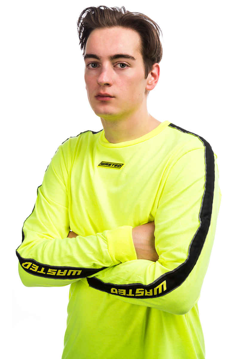 Wasted Paris Squadra Camiseta de manga larga (neon yello white)