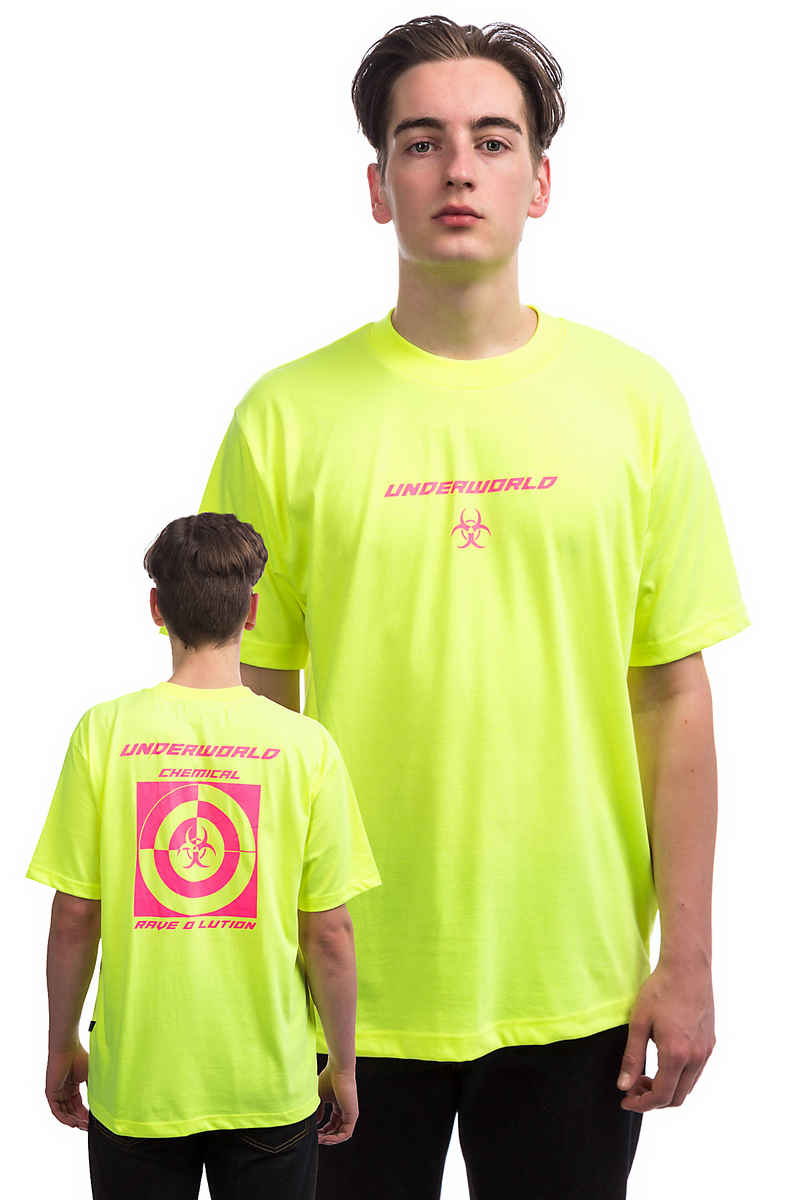 Wasted Paris Straight T-Shirt (neon yellow pink)
