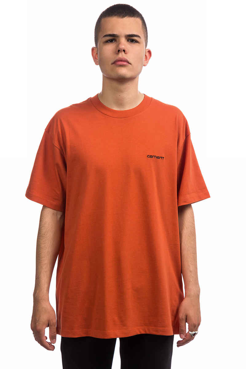 Carhartt WIP Script Embroidery T-Shirt (persimmon black)