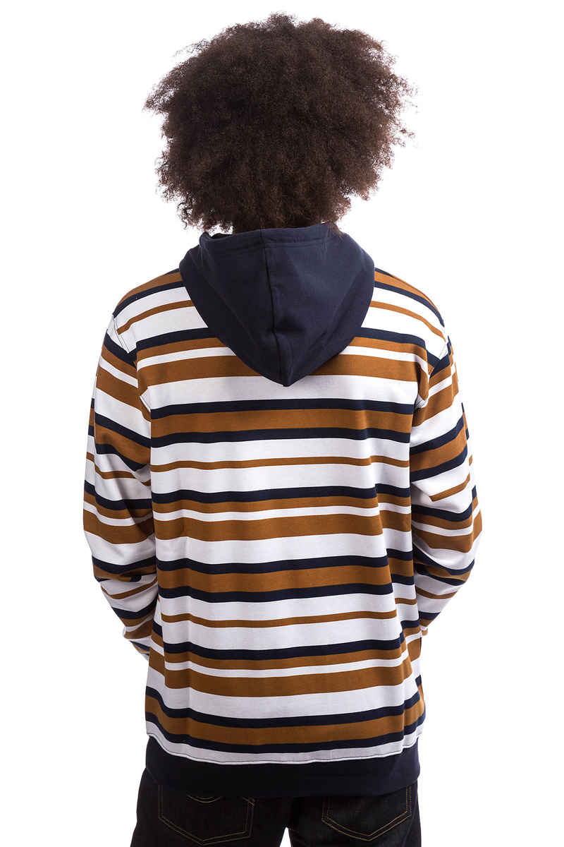 Cleptomanicx Multi Stripe Hoodie (white)
