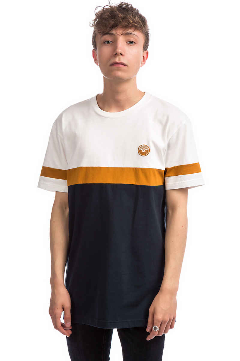Cleptomanicx Nautic TS T-Shirt (dark navy creme)