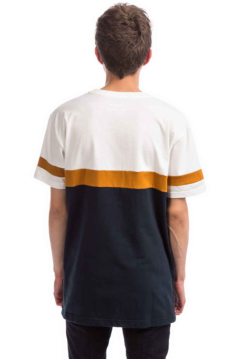 Cleptomanicx Nautic TS T-Shirt (dark navy creme)