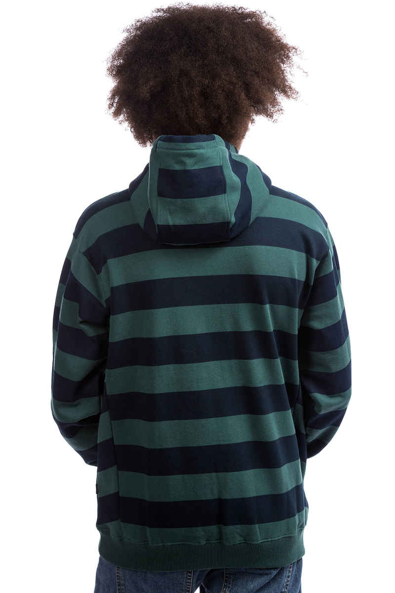 Cleptomanicx Stripe 3.0 sweat à capuche (bottle green)
