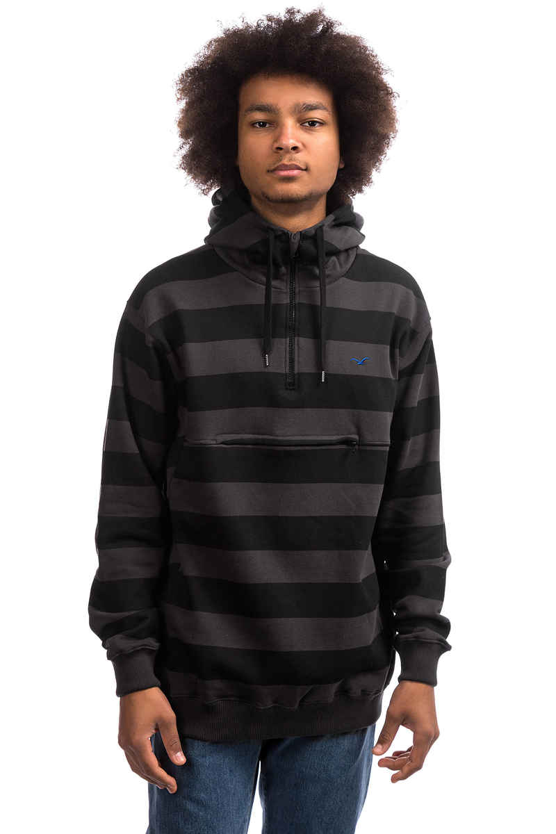 Cleptomanicx Stripe 3.0 Hoodie (phantom black)