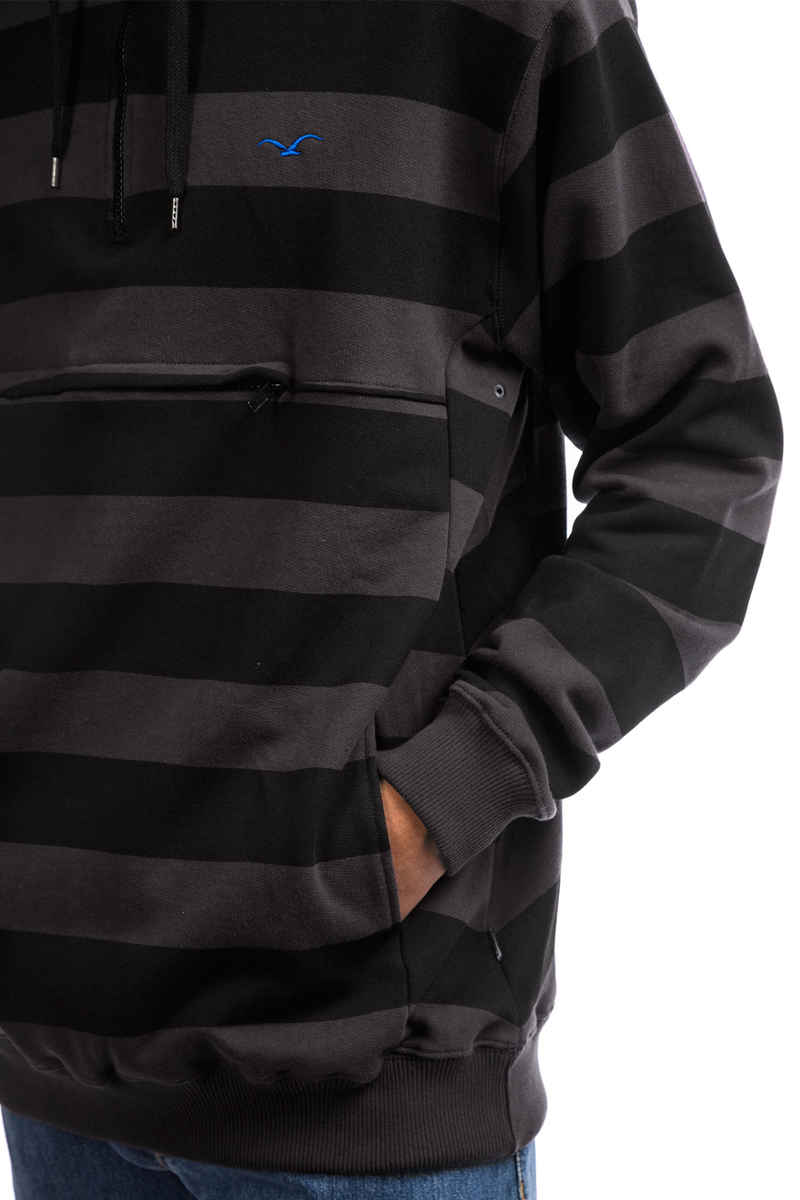 Cleptomanicx Stripe 3.0 Hoodie (phantom black)