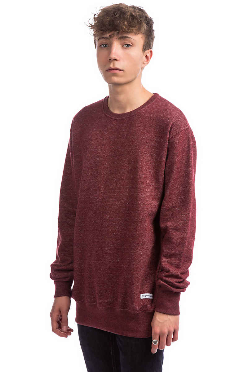 Cleptomanicx Melange Sweatshirt (heather merlot red)