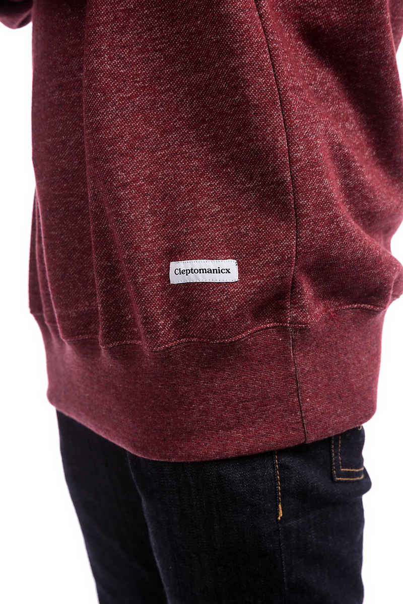 Cleptomanicx Melange Sweatshirt (heather merlot red)
