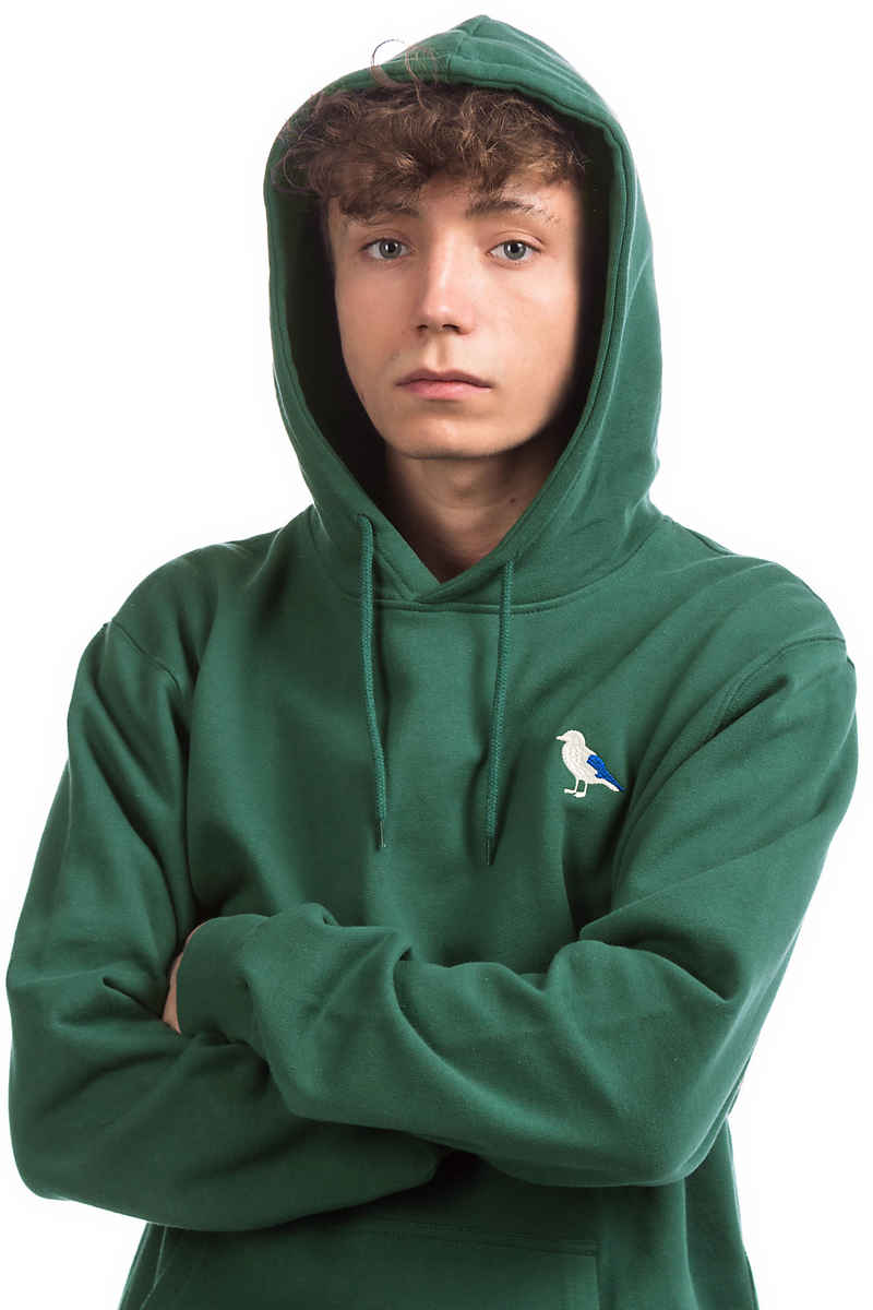 Cleptomanicx Embro Gull 2 sweat à capuche (bottle green)