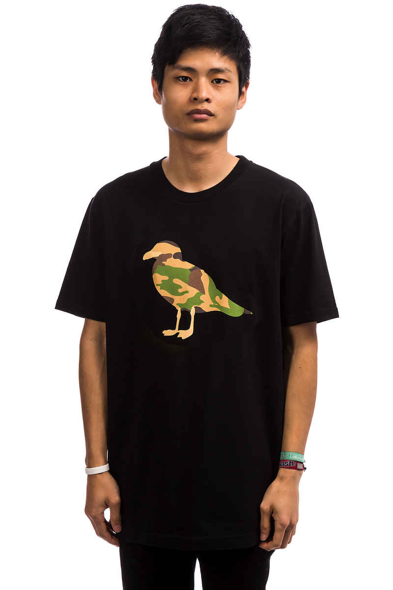 Cleptomanicx Camou Gull T-Shirt (black)