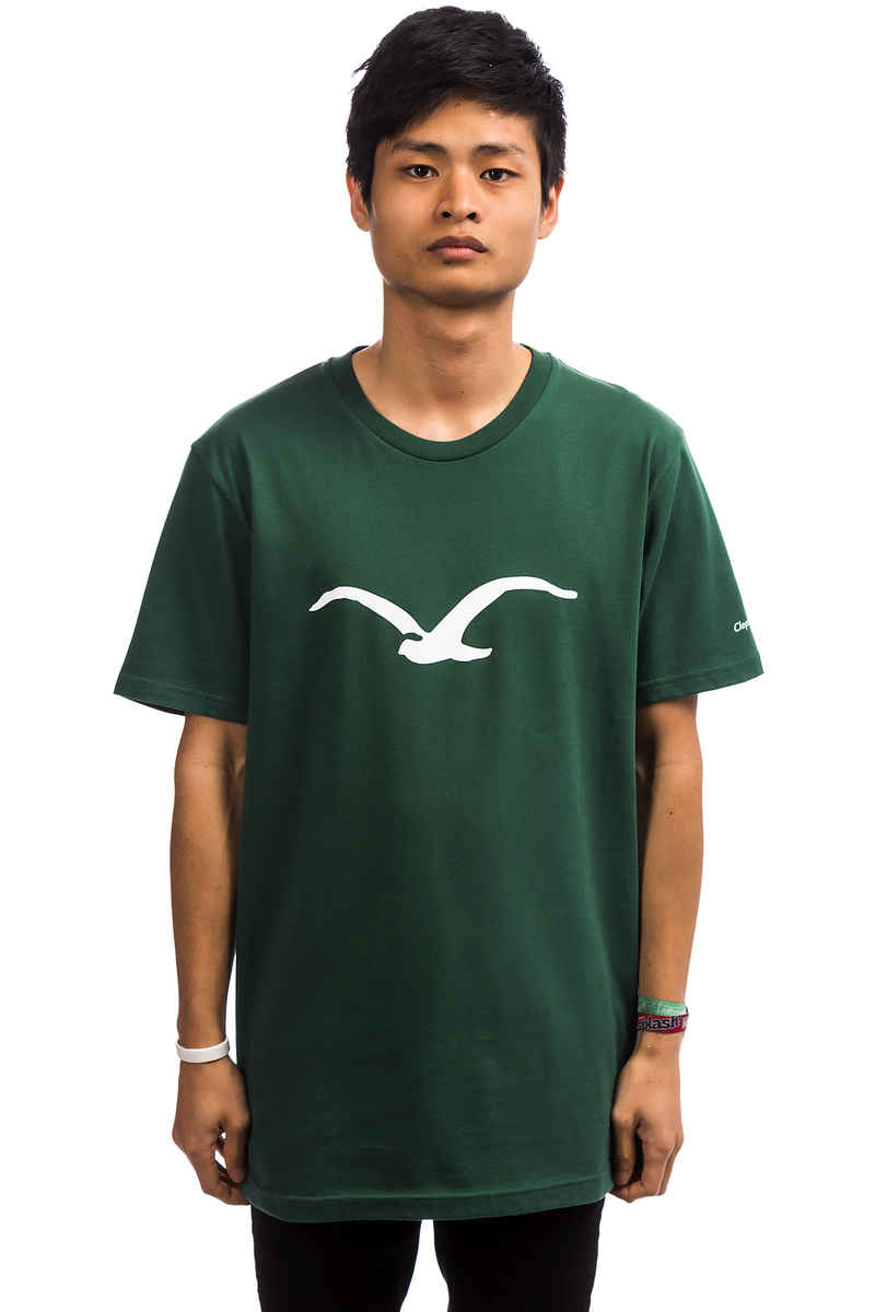 Cleptomanicx Möwe T-Shirt (bottle green)