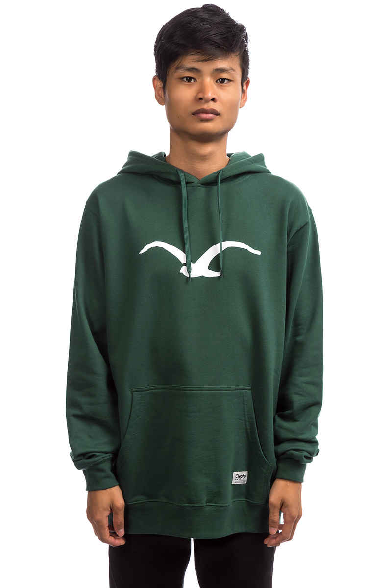 Cleptomanicx Möwe Hoodie (bottle green)