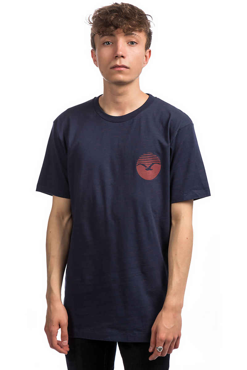 Cleptomanicx Flamed T-Shirt (dark navy)