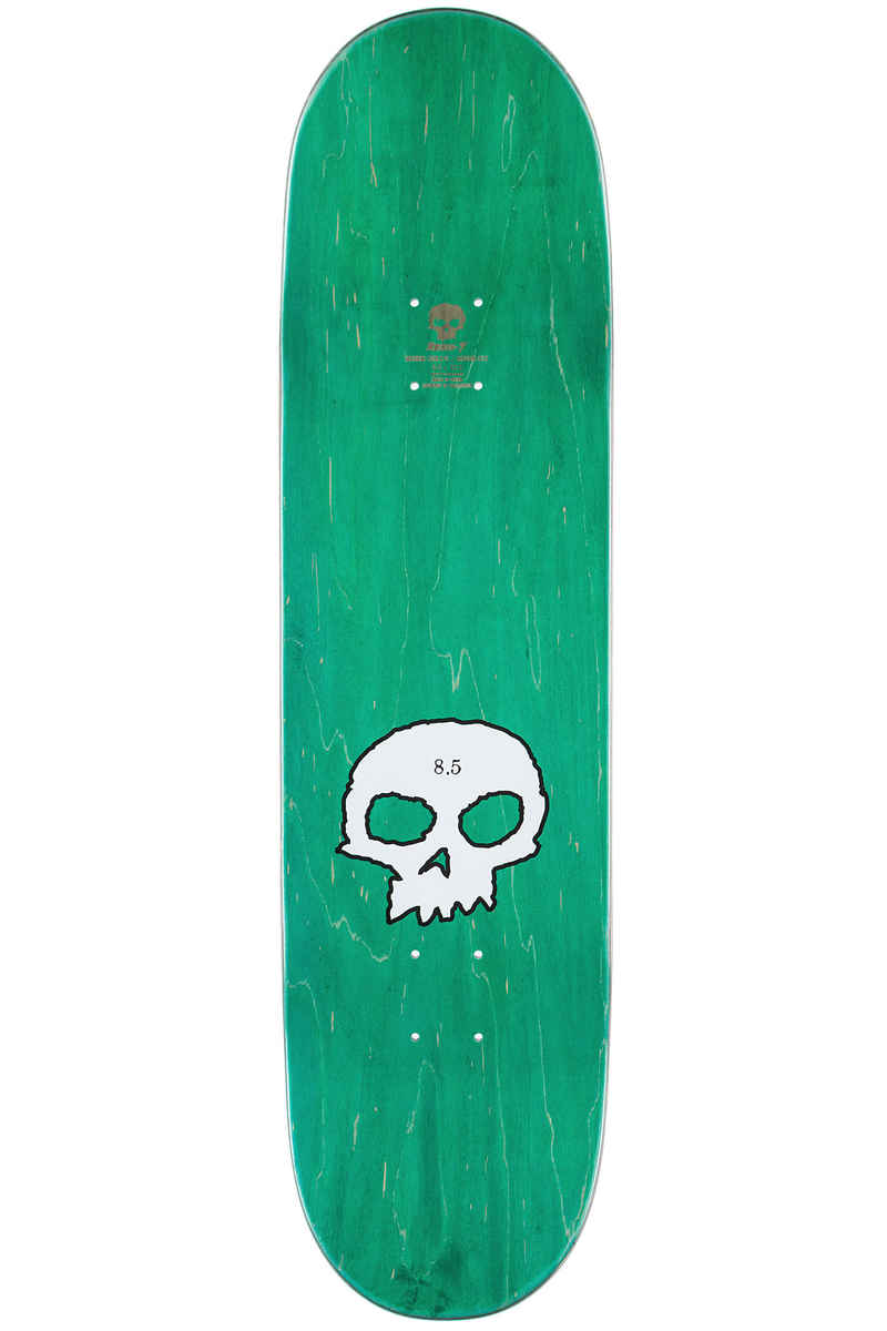 Zero Team Single Skull 8.5" Deck (black perlescent white)