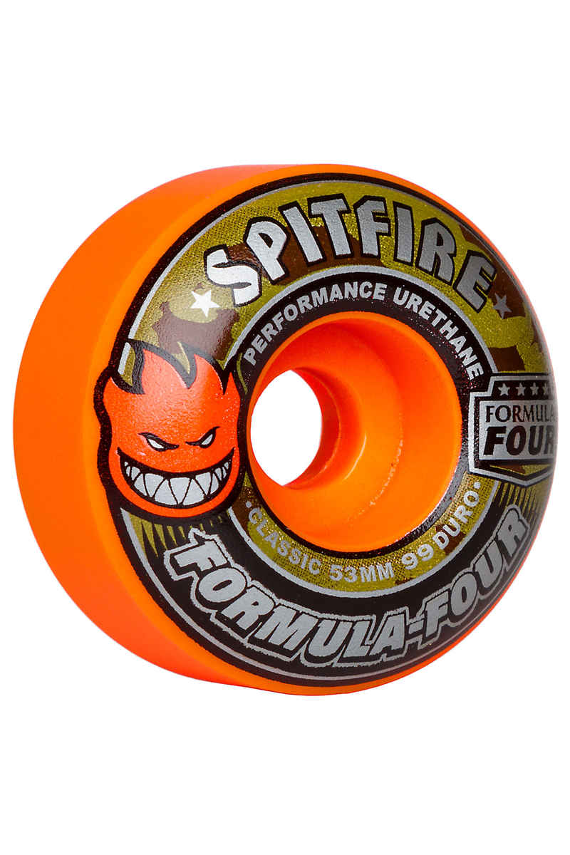Spitfire Formula Four Classic Covert Rollen (orange) 53mm 99A 4er Pack