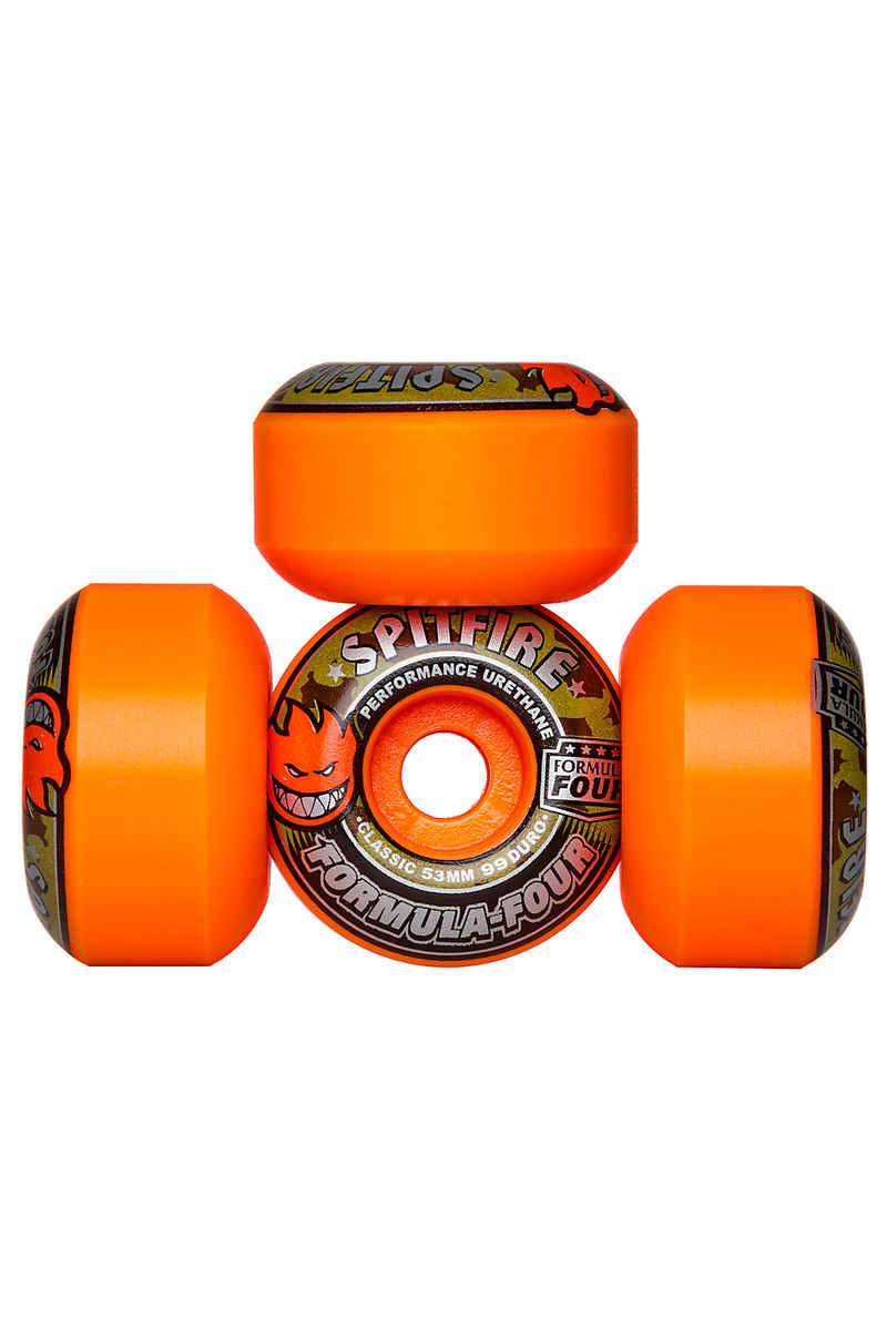 Spitfire Formula Four Classic Covert Rollen (orange) 53mm 99A 4er Pack