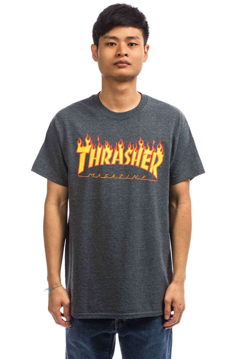 Thrasher Flame T-Shirt (dark heather one off)
