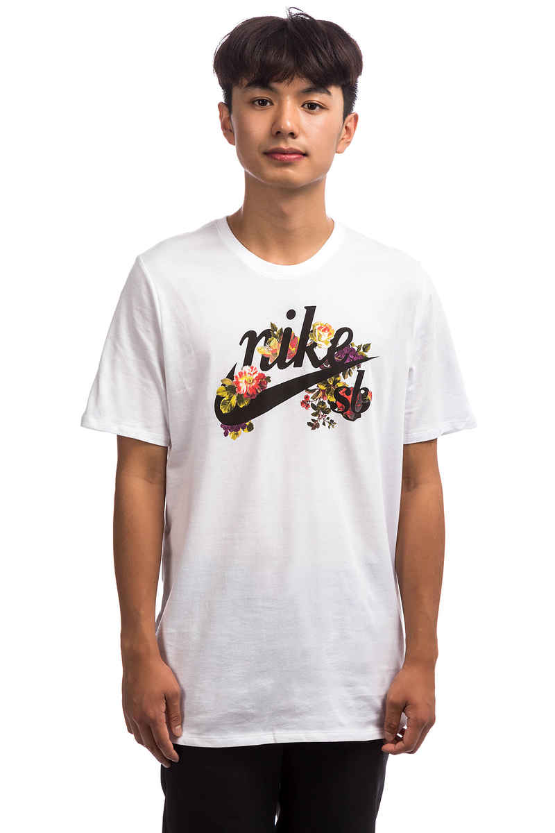 Nike SB Icon Dry T-Shirt (white black floral)
