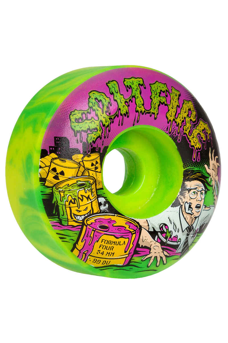 Spitfire Formula Four Afterburners Toxic Apocalypse Wiel (green yellow) 54mm 99A 4 Pack