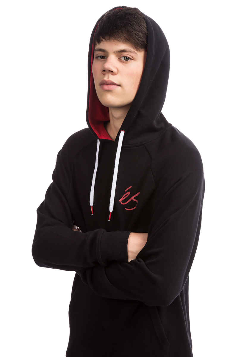 éS Script Felpa Hoodie (black red)