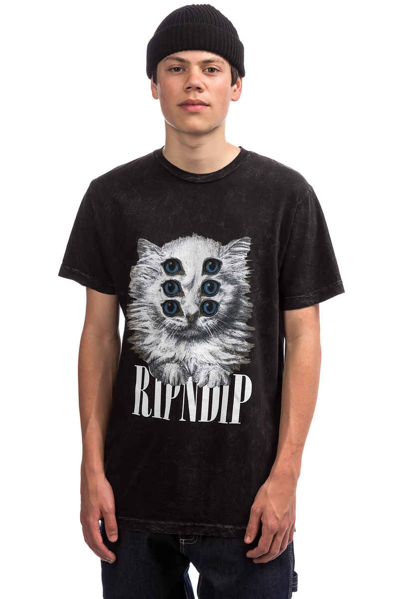 RIPNDIP Triplet T-Shirt (black mineral wash)