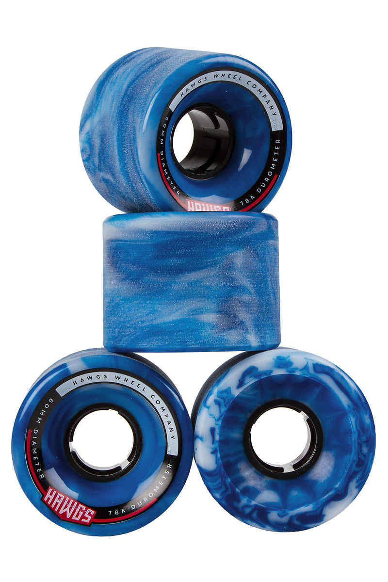 Hawgs Chubby Rueda (blue white swirl) 60mm Pack de 4 78A