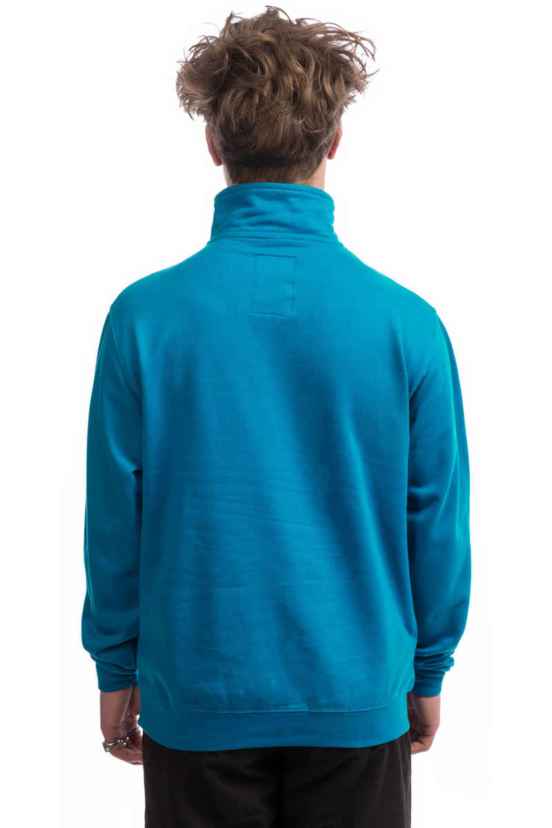 rave Classic Logo Quarter Zip Sweatshirt (sapphire blue white)