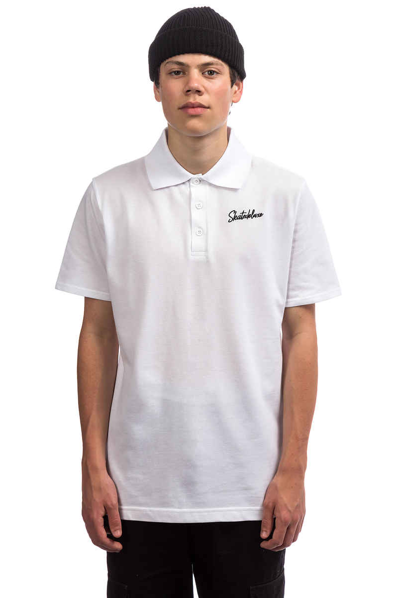 SK8DLX Script Polo (white)