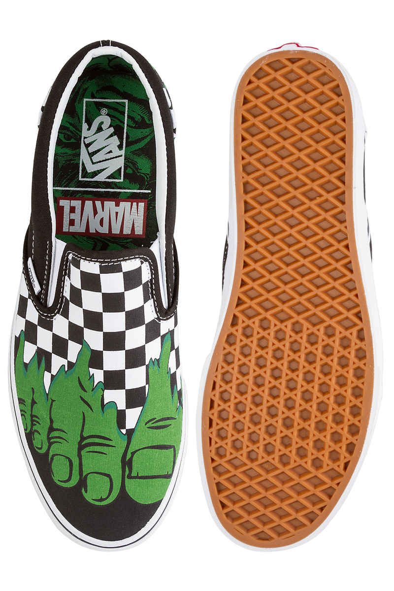 Vans x Marvel Classic Slip-On Chaussure (hulk checkerboard)