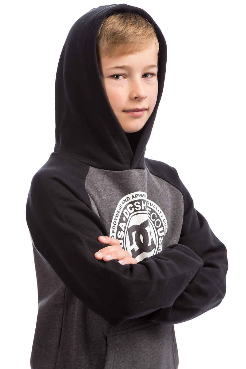 DC Circle Star Raglan Hoodie kids (black charcoal heather)