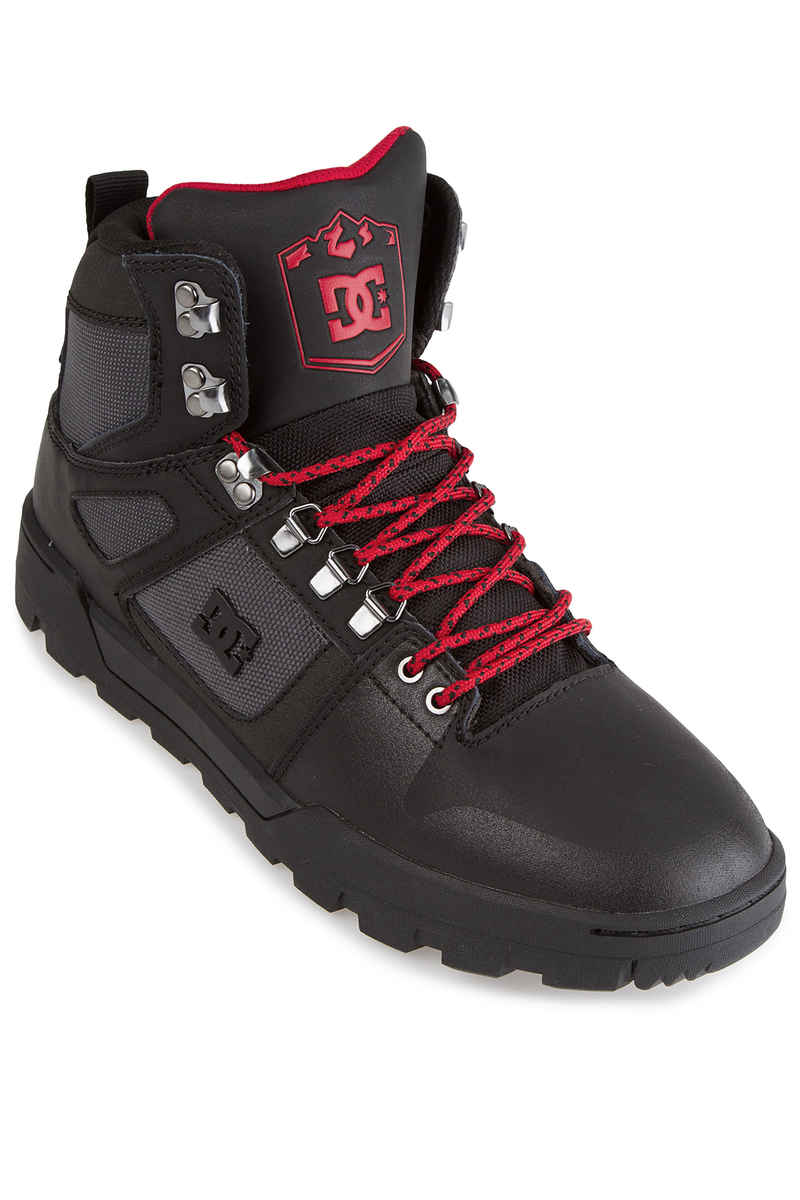 DC Pure High Top WR Boot Schoen (black grey red)