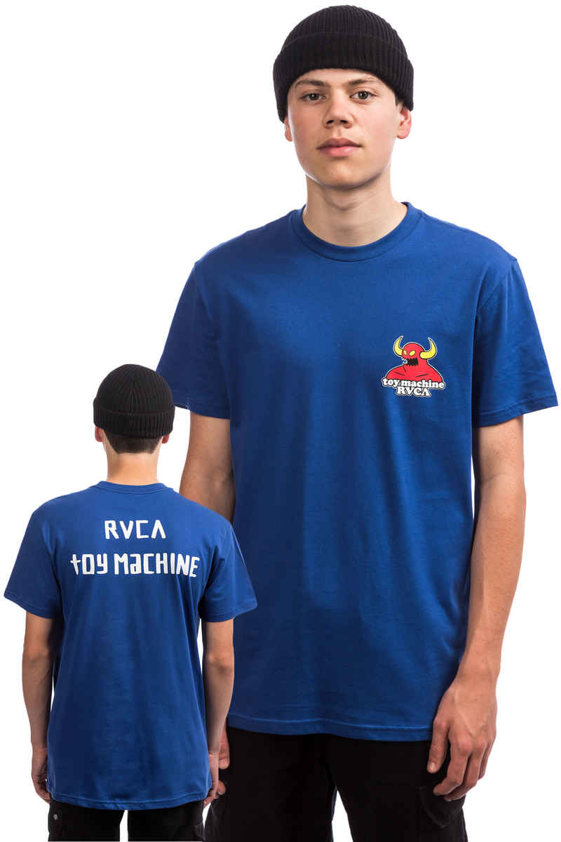 RVCA x Toy Machine Small Standard T-shirt (royal blue)