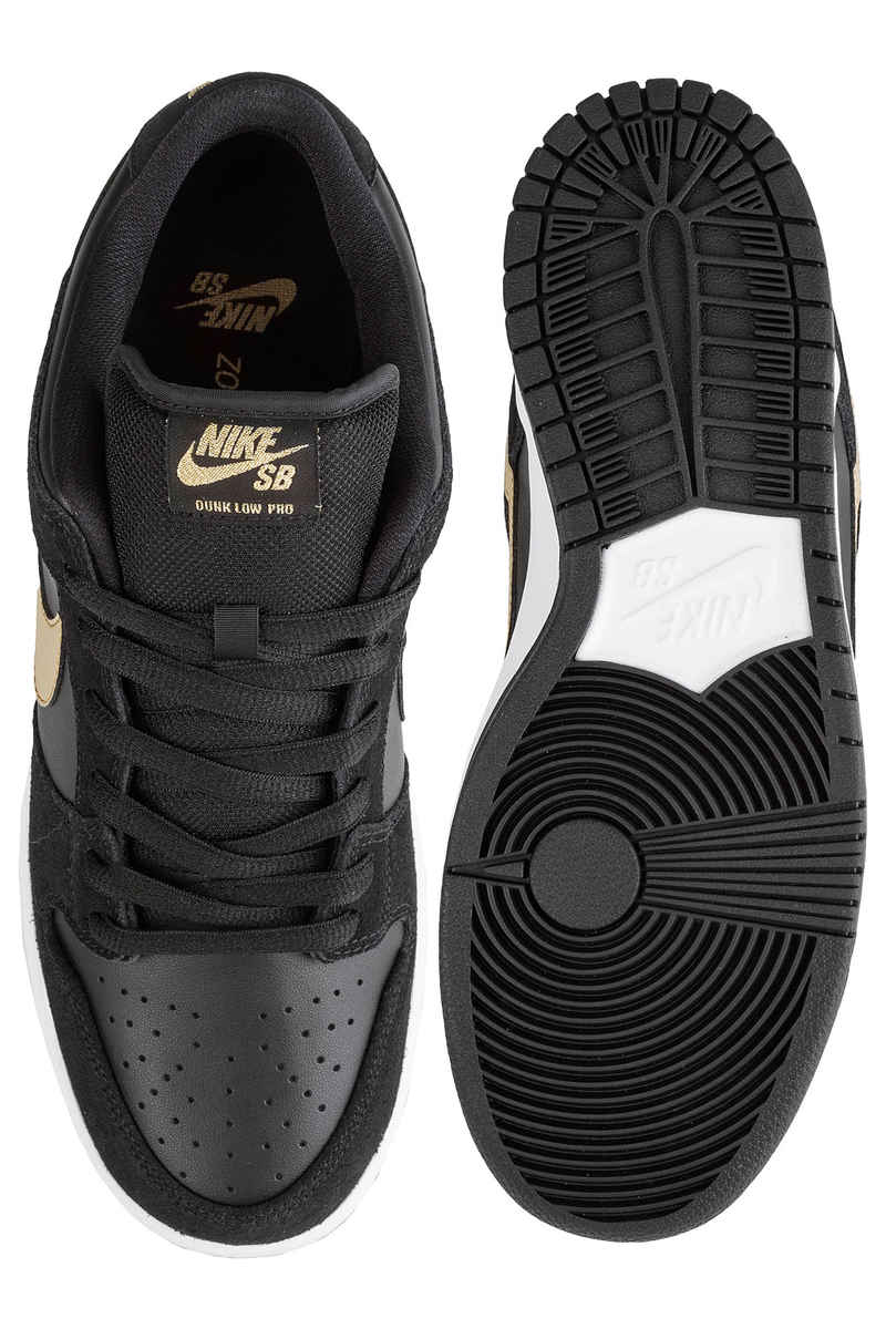 Nike SB Dunk Low Pro Zapatilla (black metallic gold)