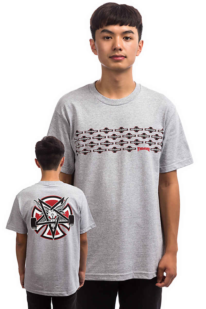 Independent x Thrasher Pentagram Cross T-Shirt (athletic heather)