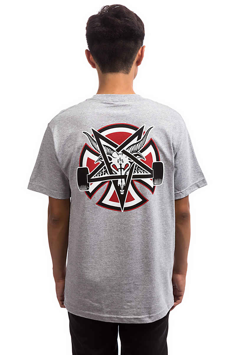 Independent x Thrasher Pentagram Cross T-Shirt (athletic heather)