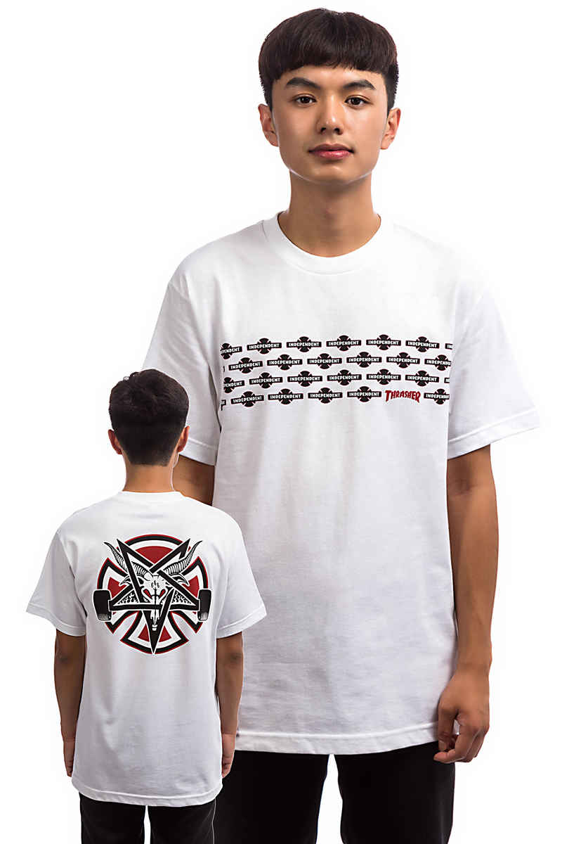Independent x Thrasher Pentagram Cross T-Shirt (white)